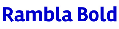 Rambla Bold шрифт